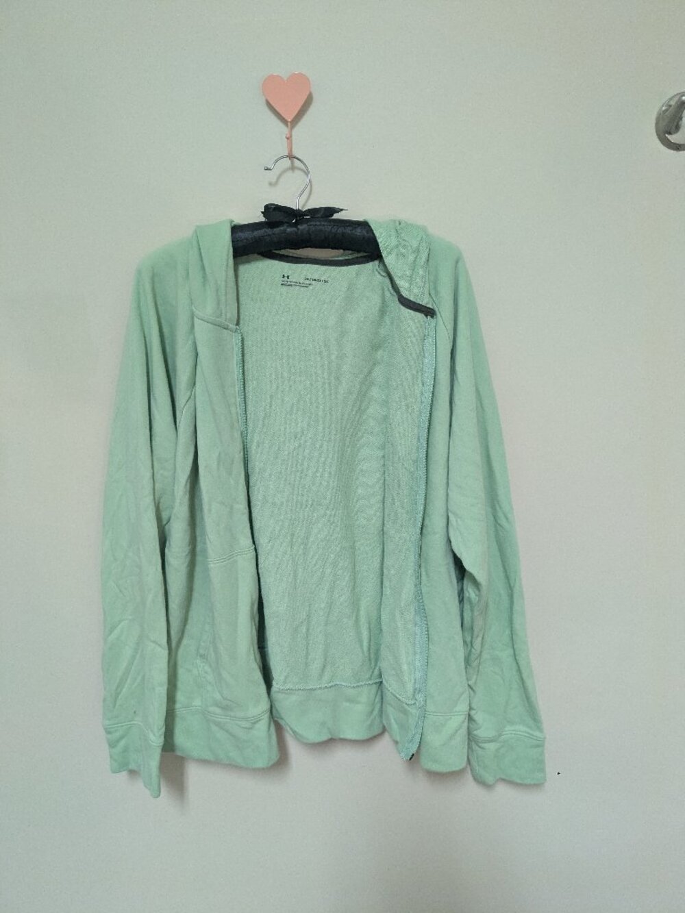 Women's green jacket size 2x under armour loose long sleeve zip up hooded sporty